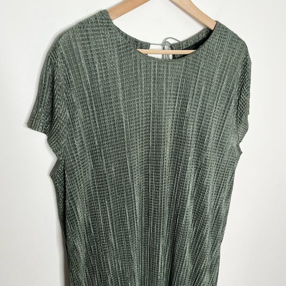 Subina Musayev Anthropologie Textured Renaissance Midi Dress Size Large Green - Picture 6 of 11